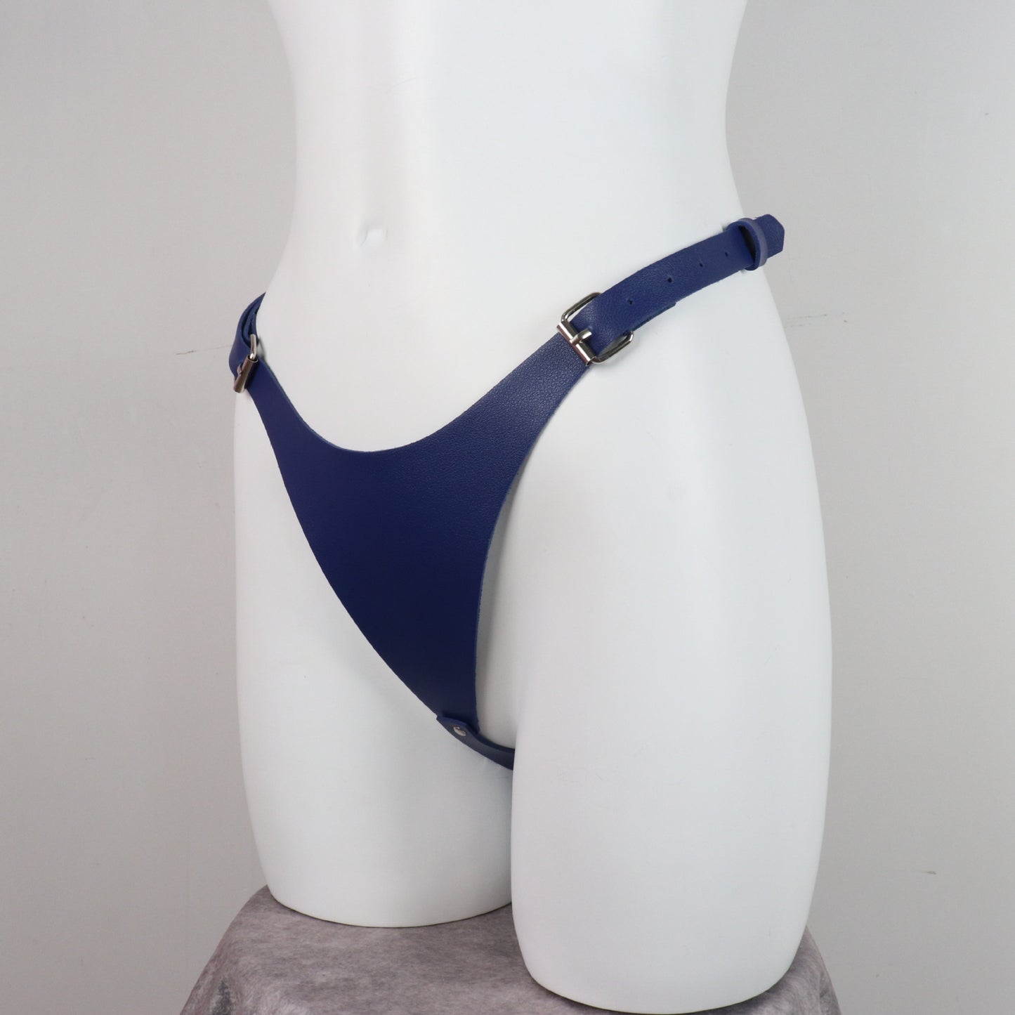 Sexy Leather Bondage Pants Adjustable Waistband