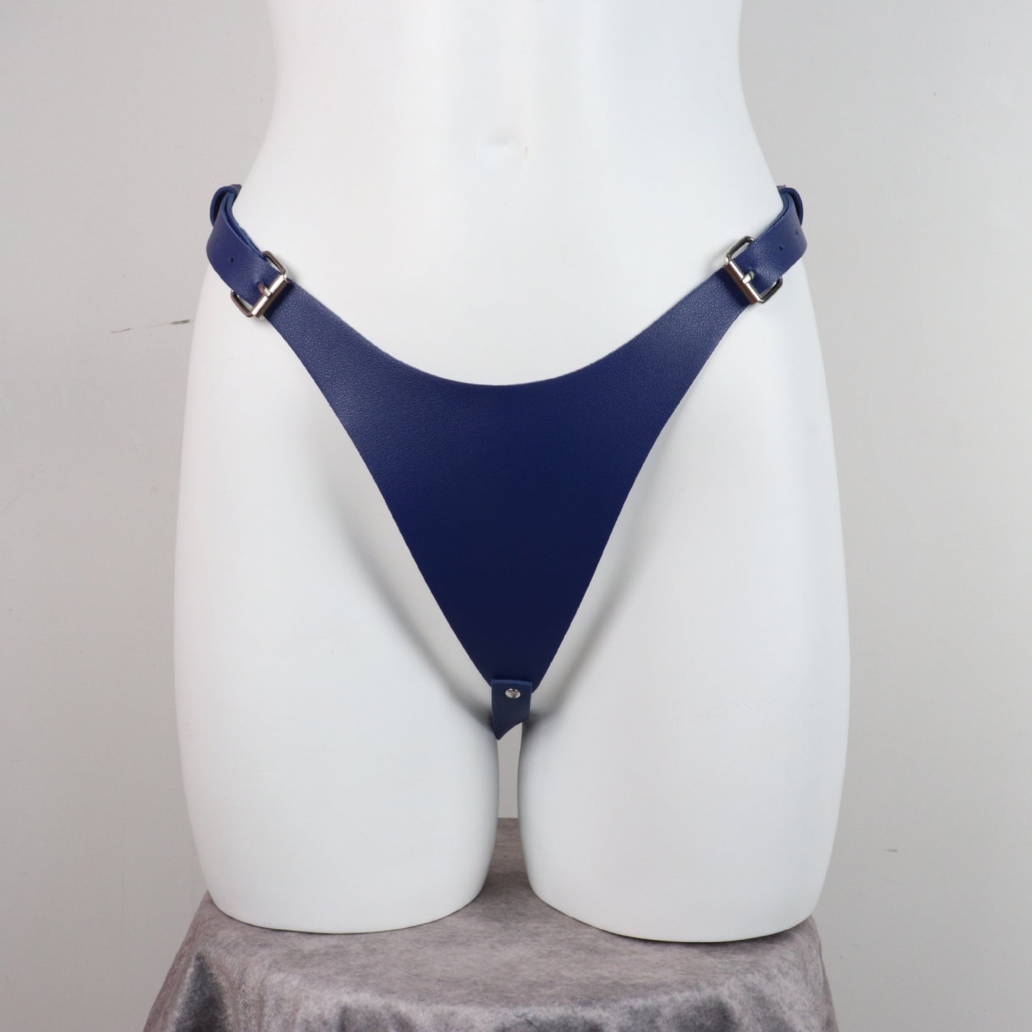 Sexy Leather Bondage Pants Adjustable Waistband