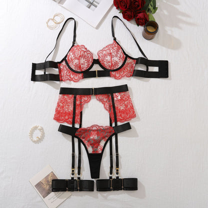 Lingerie Hollow-Out Lace-Up Lingerie Set